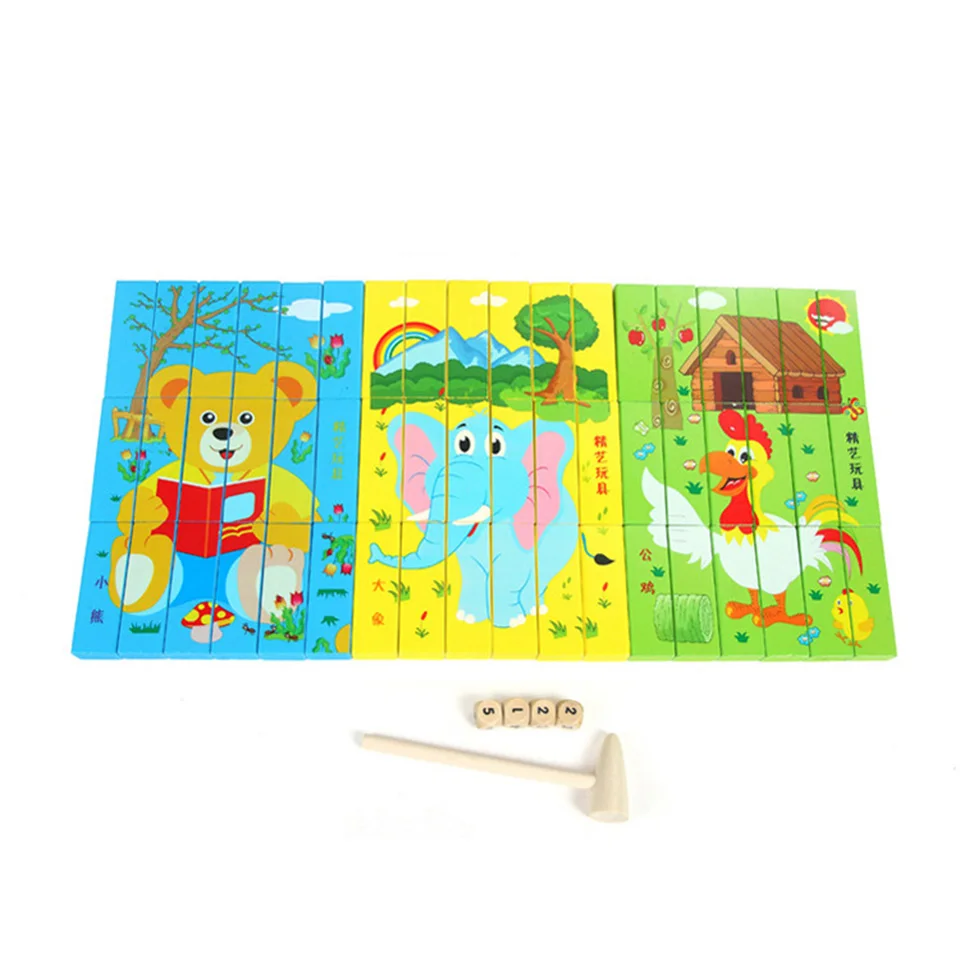

Woodentoys Puzzle Toy Animal Smart board Stereoscopi Games Educational Clever Operation Parenting Baby Early Learning Toys