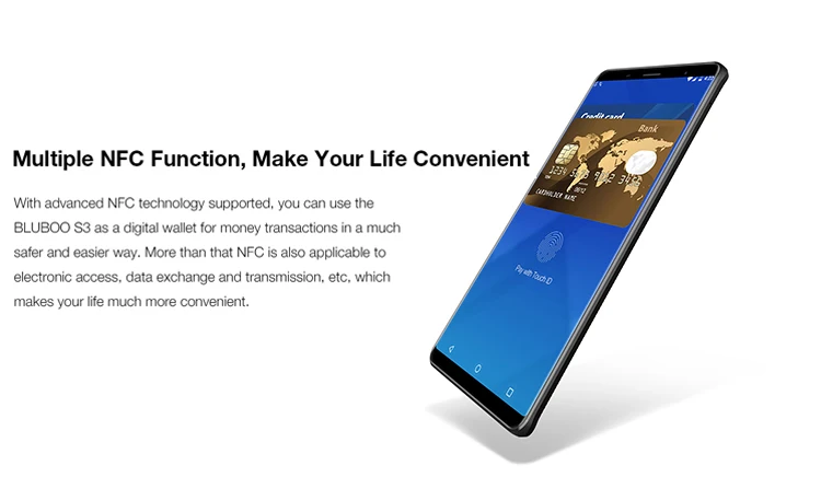 BLUBOO S3 4GB RAM 64GB ROM MTK6750T 1.5GHz Octa Core 6.0 Inch Incell Corning Gorilla Glass Sharp FHD+ Screen Dual Camera Android 7.0 4G LTE Smartphone