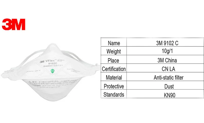 3 м 9102C респираторы складной Анти твердых частиц респиратор Маска KN90 стандарт высокое качество H789