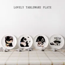 8 Zoll Kreative Geschirr Bone China Runde Platte Dessertteller Steak Westliche Gerichte Keramikplatte