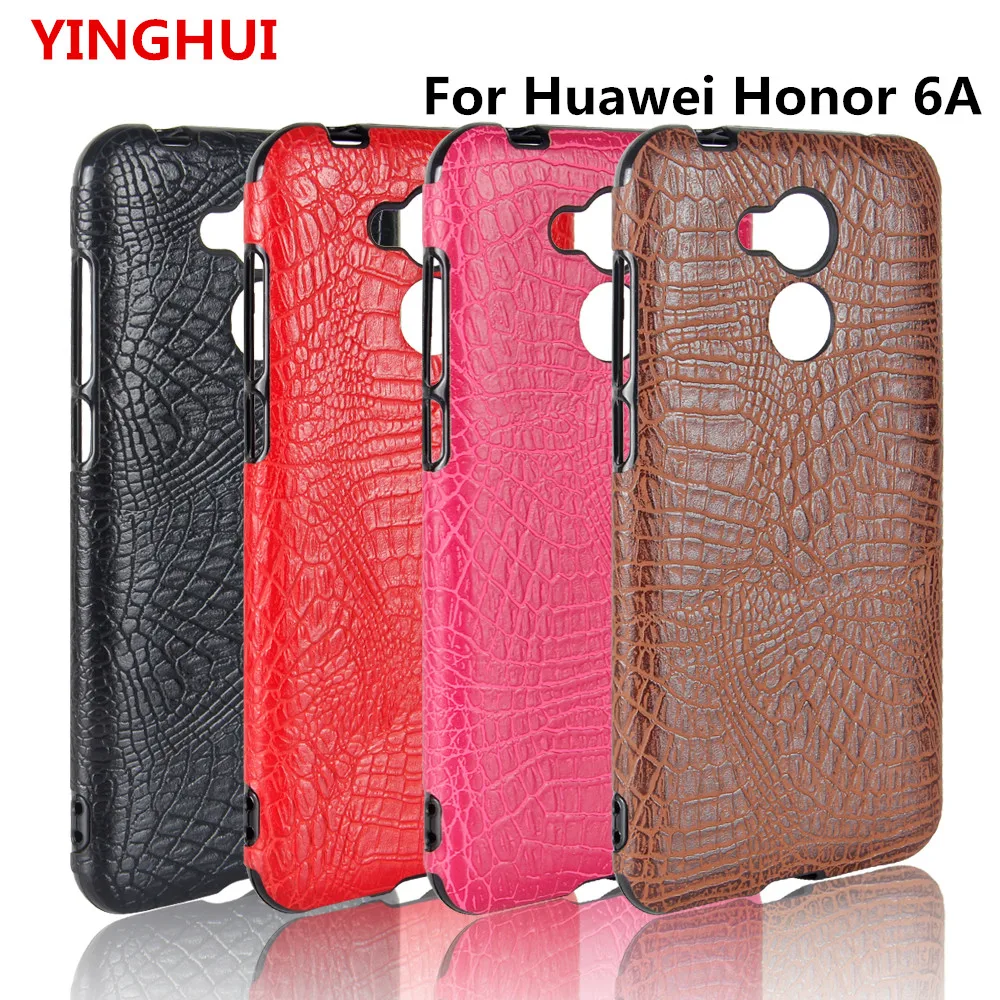For Huawei Honor 6A Case Luxury Crocodile pattern PU
