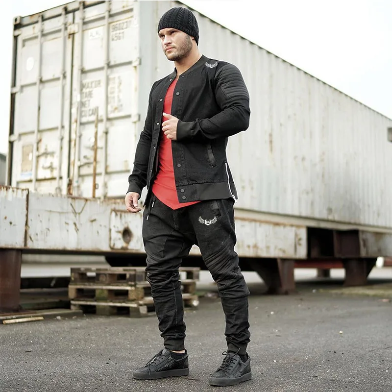 2018 الخريف الشتاء منفذها سترة الرجال قميص سترة واقية رقيقة طويلة الأكمام المعاطف الشارع الشهير حامل طوق الملابس