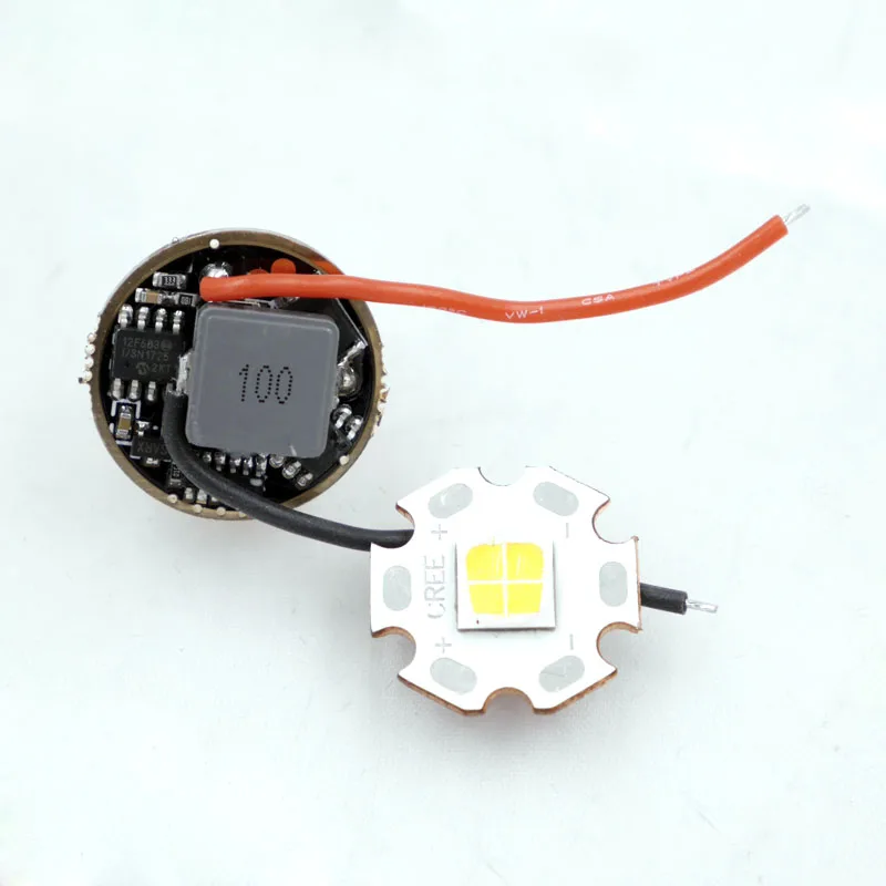 

CREE XHP70 6V LED Driver 22mm DC6V-12.6V 8 Mode Driver Board+ 20mm 6V CREE XHP70.2 Cool white 6500K/Warm white 3000K LED Emitter