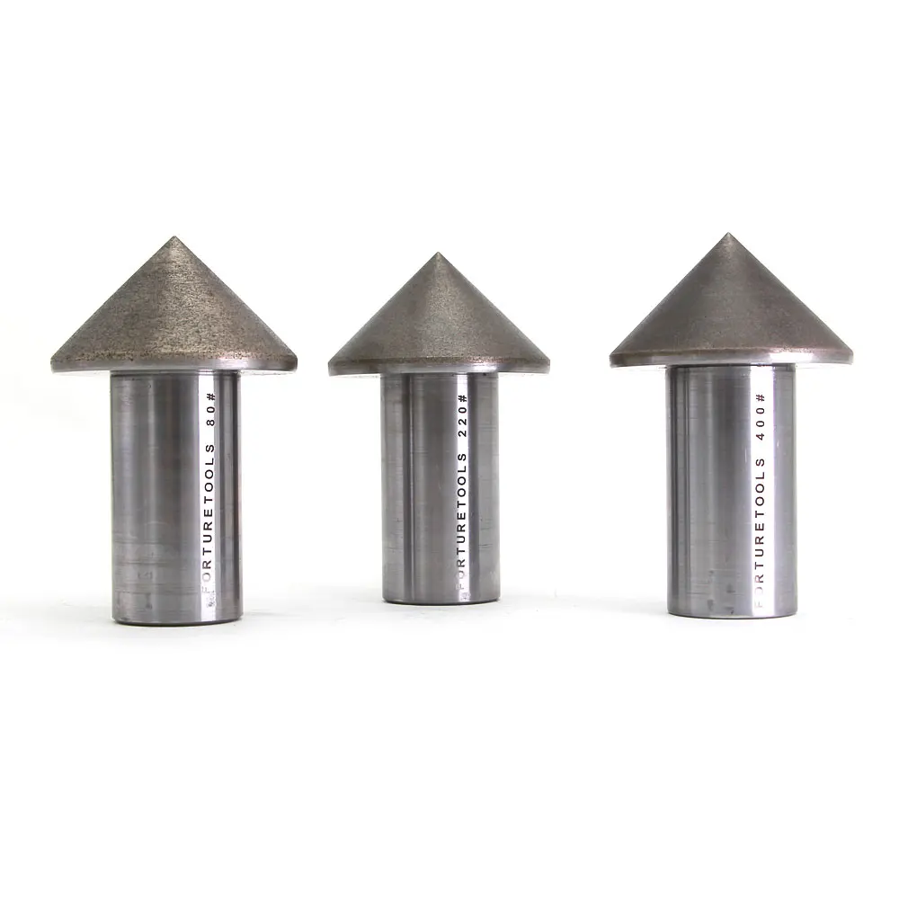 1pc Cone shape diamond mounted point 60 degree arrow sintered grinding head for glass ceramic agate stone customized