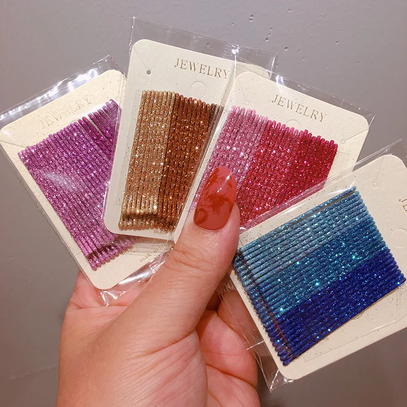 

24pc/set Glitter Hair Clips Bobby Pin Wedding Hair Alloy Jewelry Hair Accessories for Women Girls