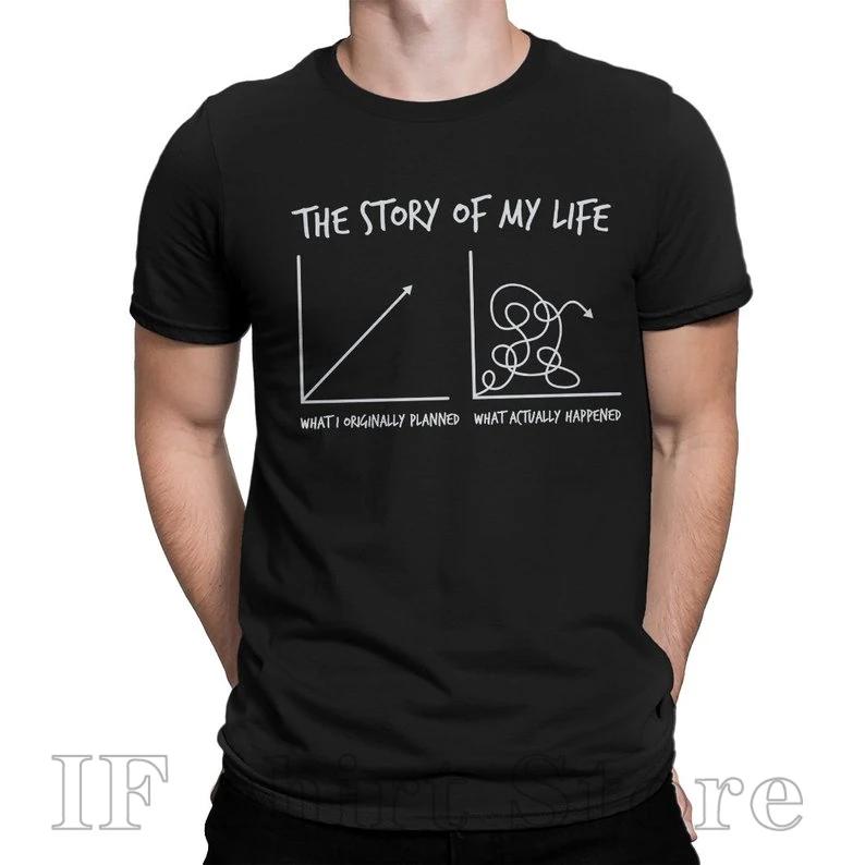 Забавная хлопковая Футболка The Story Of My Life для мужчин и женщин все размеры 100% хлопок