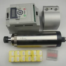 Комплект шпинделя с ЧПУ ER20 2.2KW шпиндель воздушного охлаждения+ 1 шт. 2.2KW VFD инвертор+ ER20 цанги+ поддержка шпинделя+ ЧПУ гравировальные Биты