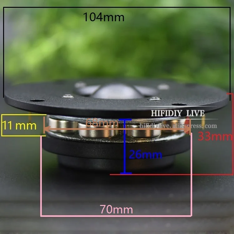 Hifidiy в прямом эфире, Hi-Fi, 4 дюйма 4," ВЧ-Динамик блок Шелковый мембрана 8OHM 30 Вт тройной громкоговоритель T1-104N/110/116 магнит Неодимовый магнитный