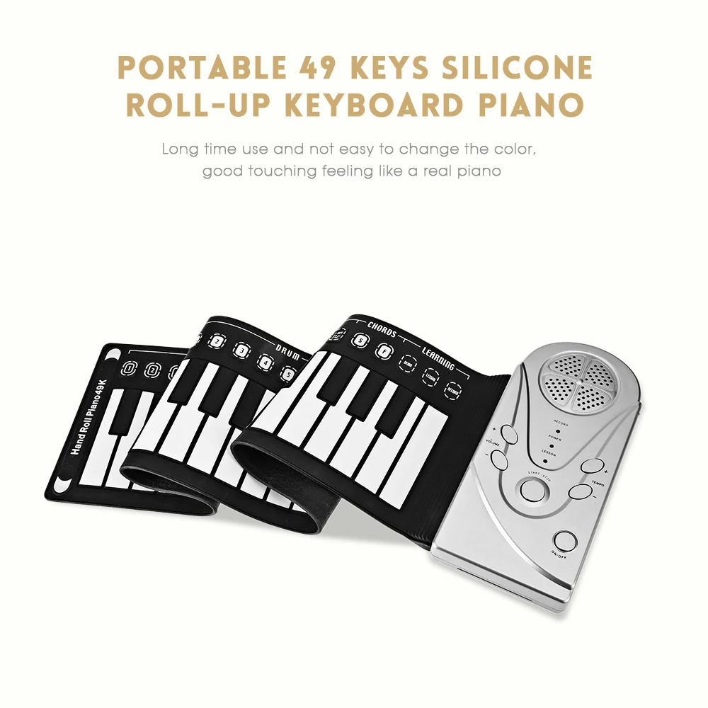 49 Keyboard Portable Folding Electric Silicone Soft Keys Piano  (5)