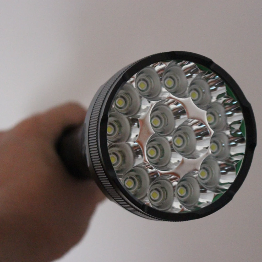 

20000LM 15*T6 LED Flashlight Light Super Bright Hunting Powerful Tactical Torch Lighting Lampe Lantern+26650 Battery+Charger