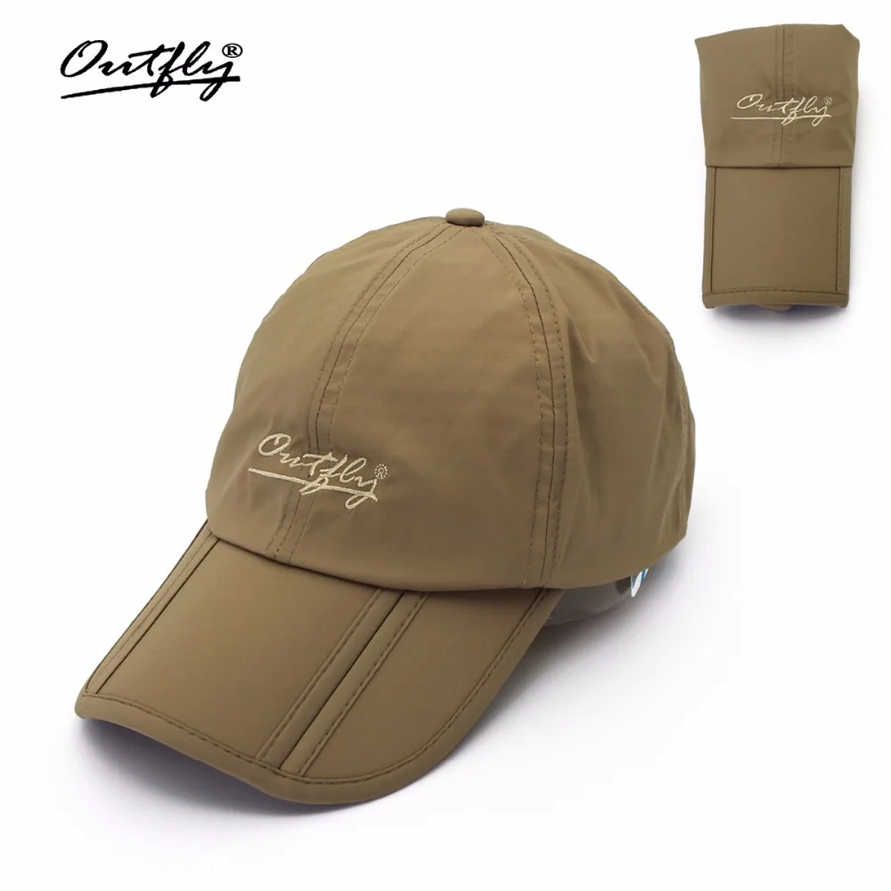 Outfly folding sun hat cap visera cap outdoor foldable quick dry visor