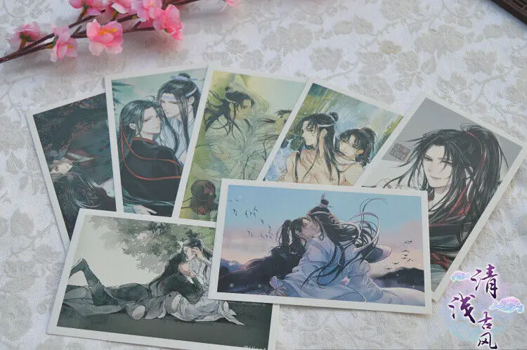 Магистр демонического культивирования Lan Wangji Wei Wuxian BL открытка фото B Косплей