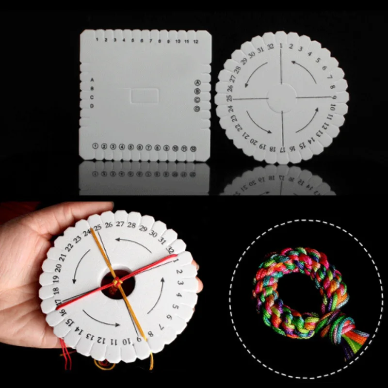 

Bracelet Chinese Knot Line Disk Braiding Braided Plate Jewelry Accessories Material Tool Handmade DIY Round Square 2 Pcs