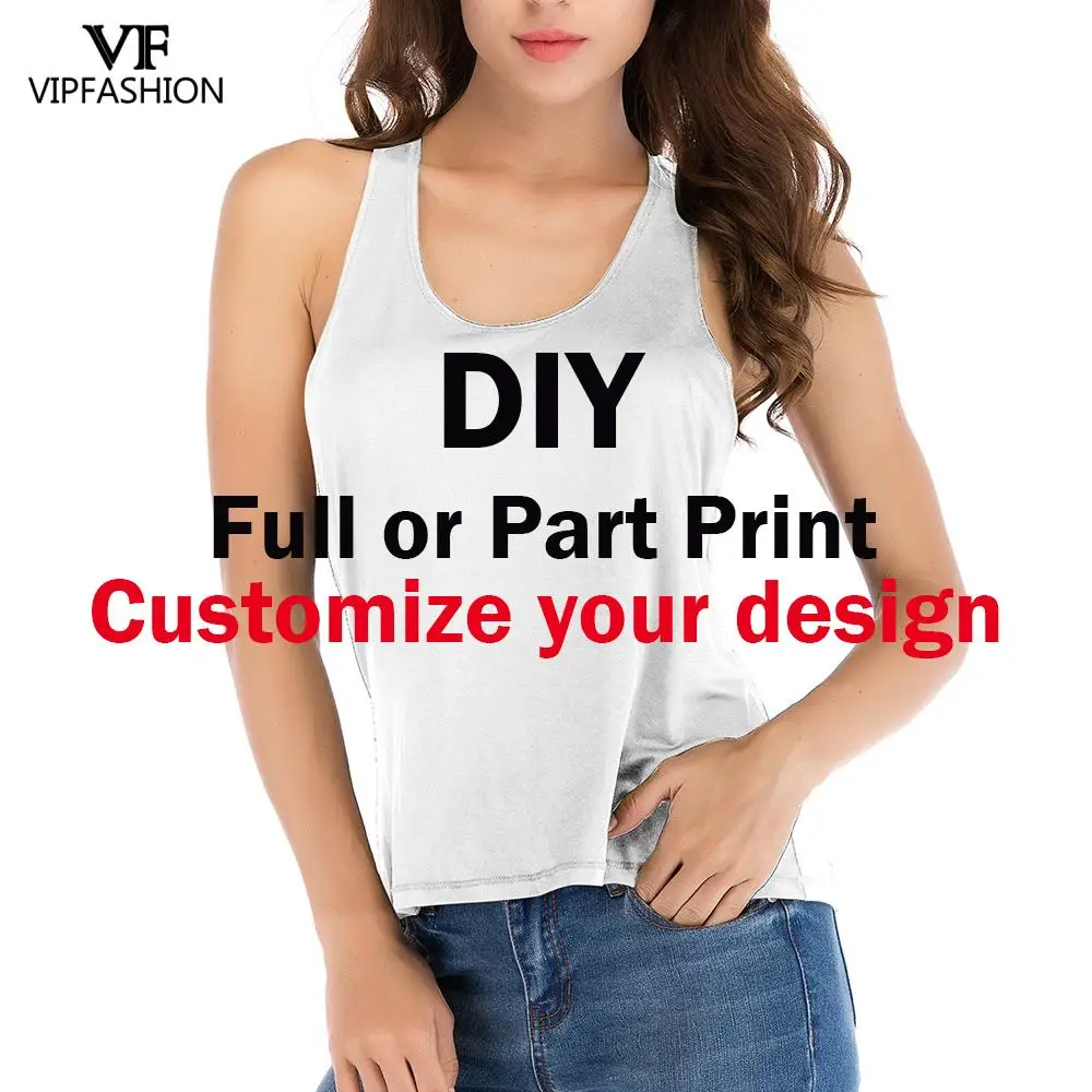 VIP Мода DIY пользовательские женские летние жилеты Топ настроить шаблон u-образным вырезом без рукавов топы без рукавов майка