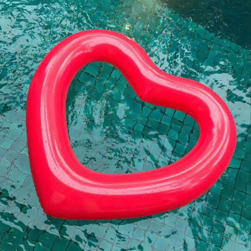 Надувное кольцо в форме сердца для бассейна, гигантский матрас для воды, забавная игрушка
