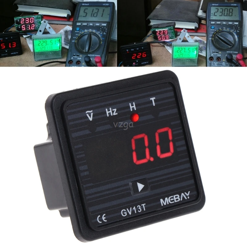 

GV13T AC220V Diesel Generator Digital Voltmeter Frequency Hour Test Panel Meter Digital Voltmeter A23 Dropshipping