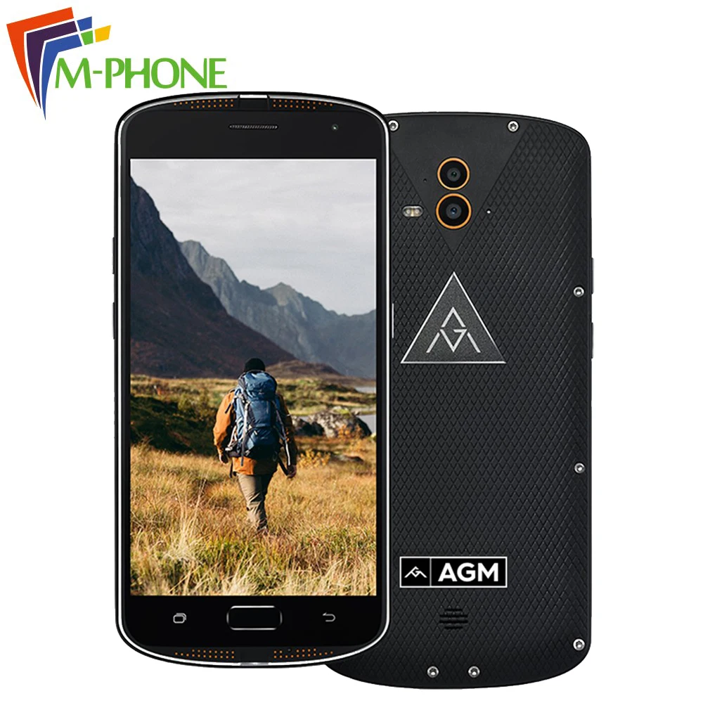 AGM X1 IP68 4G RAM 64G ROM Mobile Phone Qualcom Octa Core 5400mAh Dual 2 Back