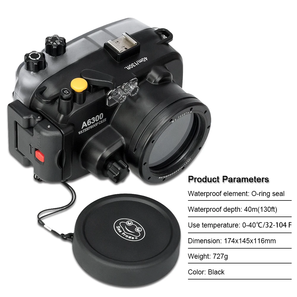 Водонепроницаемый корпус для камеры Sony A6300 A6400 IPX 8 глубина погружения 40 м защитный
