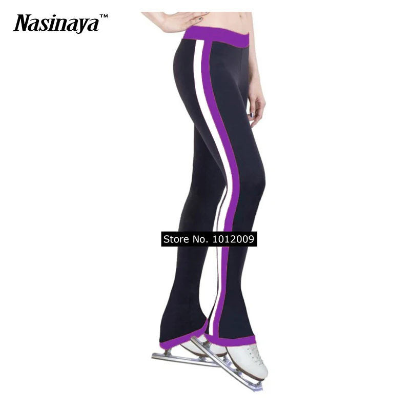 Customized ice skating long pants Figure Skating Pants Trousers fleece Fabric Adult Child Girl