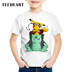 Teeheart Новинка 2017 года Обувь для мальчиков/девочек Модальные Футболка Модные Симпатичные Pet Топы корректирующие Отпечатано Harajuku мультфильм