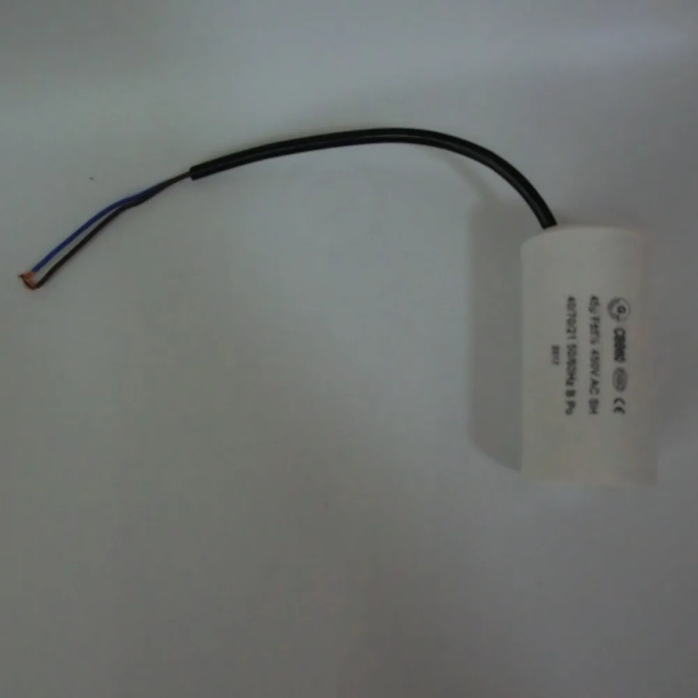 45 мкФ 450V AC50/60Hz 40/70/21 two провода паллиальная линия цилиндрический конденсатор.|wire