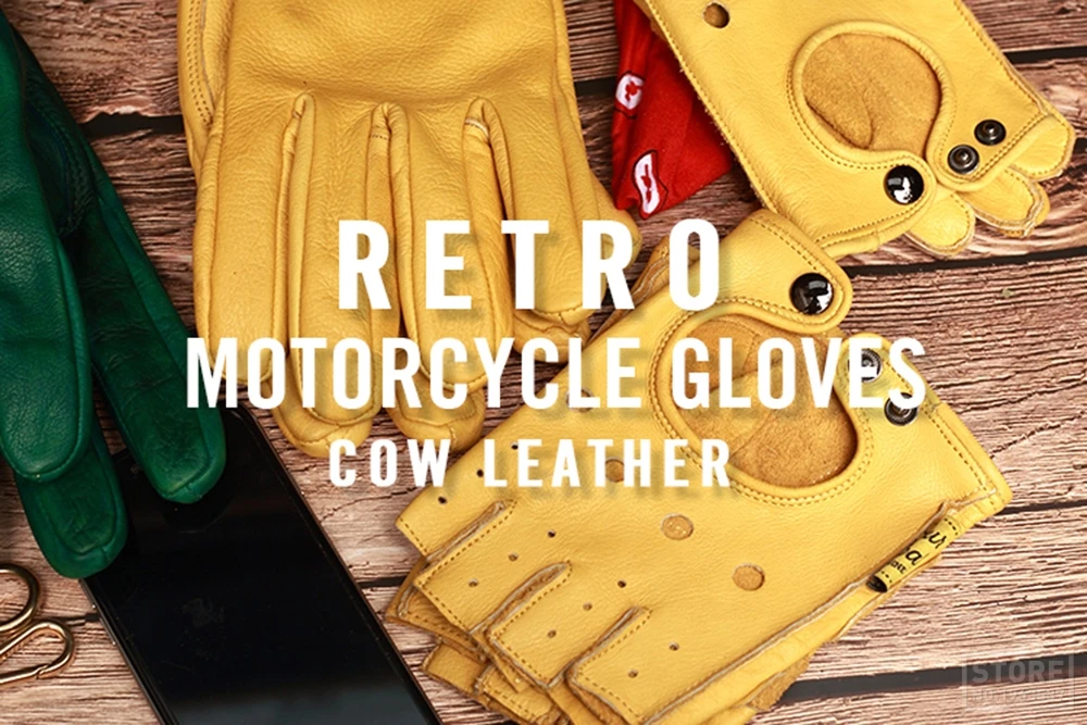 Мотоциклетные Перчатки Guantes Moto мужские коричневые Ретро перчатки мотоциклетные Кожаные Мотоциклетные Перчатки с полным пальцем винтажные мотоциклетные перчатки для верховой езды