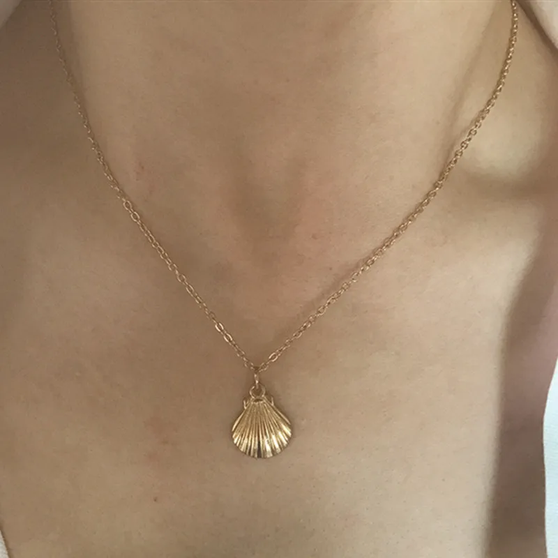 Богемное ожерелье с подвеской в виде раковины Cowrie Conch для женщин модные пляжные