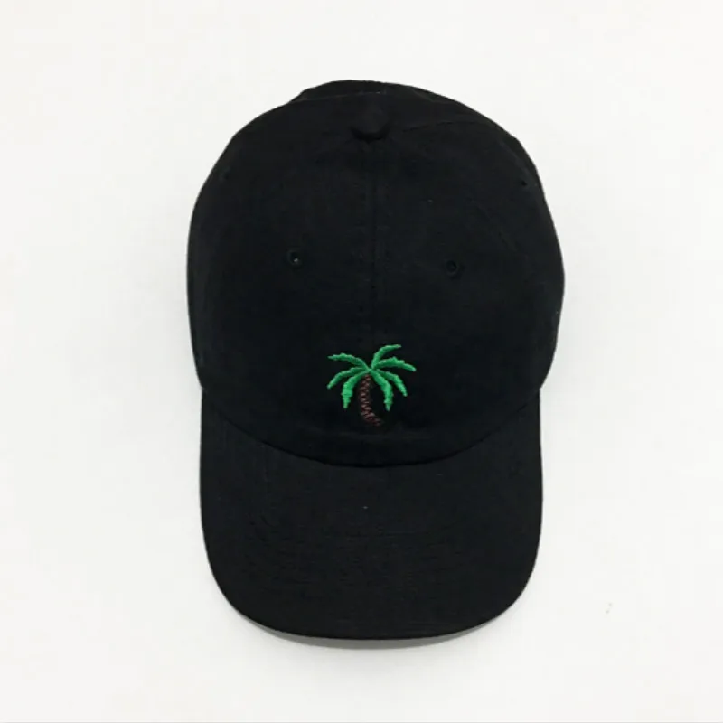 Palm Tree папа шляпа для Для женщин Спорт на открытом воздухе Бейсбол Palm шляпа женский Рэппер Snapback Кепки мужской хип-хоп Hat унисекс Дальнобойщик кости - Цвет: Черный