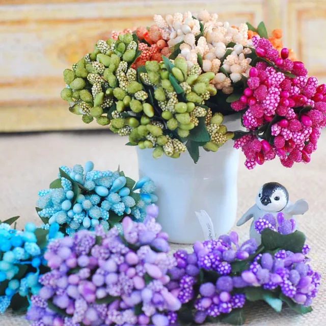 mini fruit crystal glass beads small artificial flower home garden