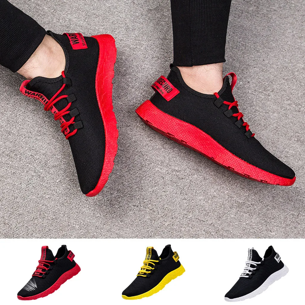 

Men's Non-Slip Lightweight Running Shoes Fashion Mesh Outdoor Sports Shoes Low-Top Student Breathable Running platform sneakers