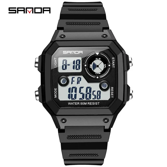 

Sanda Military Wristwatch Men LED Electronic Watch Fashion Digital Watches Man Outdoor Sports Chronograph Waterproof Clock
