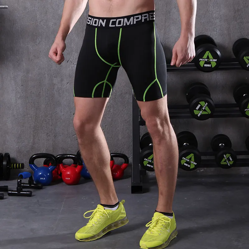 Новое поступление быстросохнущие мужские плотный нижний слой компрессионные шорты для кожи