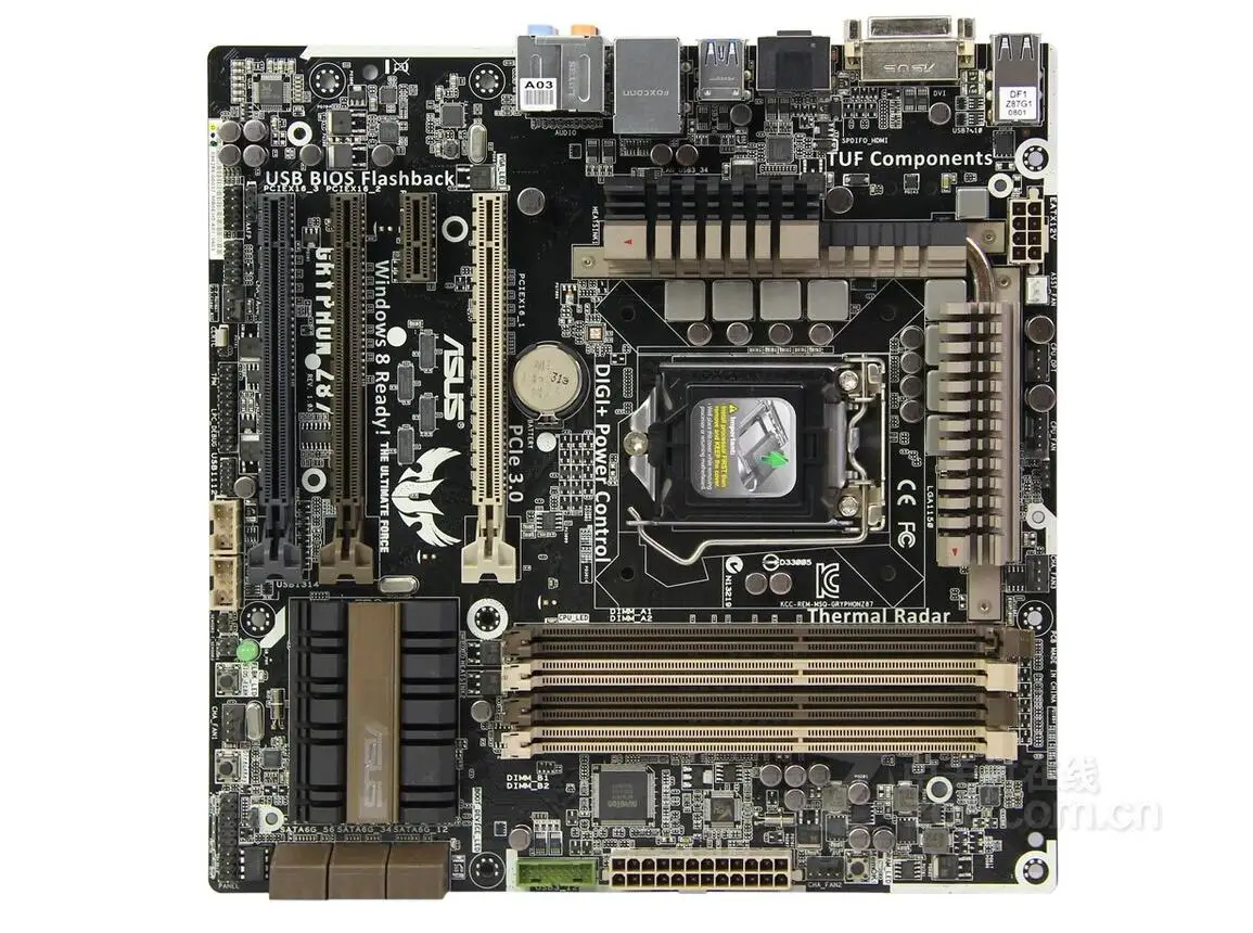 

GRYPHON Z87 desktop motherboard supports I7 4790K 32G SATA3 Micro-ATX used 90%new