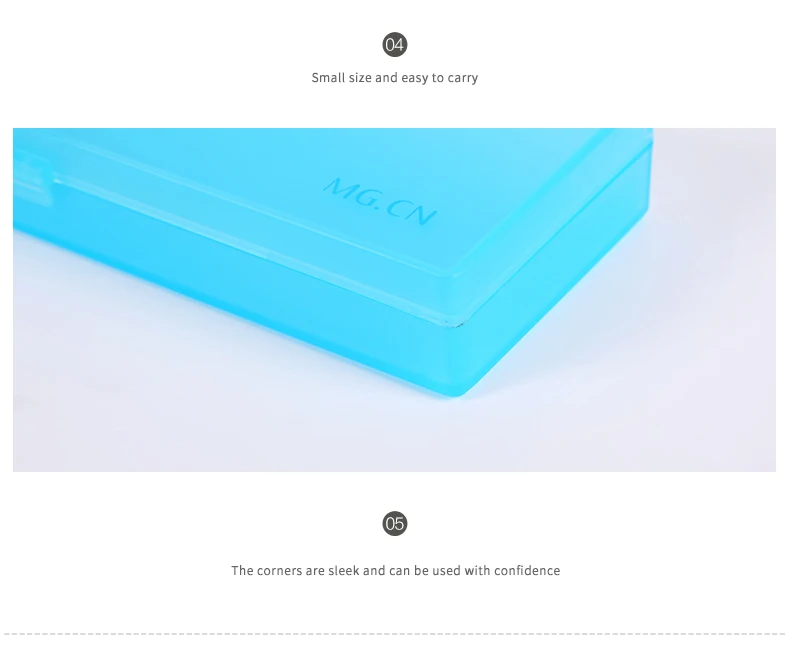 Красочный простой прозрачный пластиковый Карандаш Чехол творческая большая емкость пенал коробка для хранения школьные принадлежности для обучения ASB92303