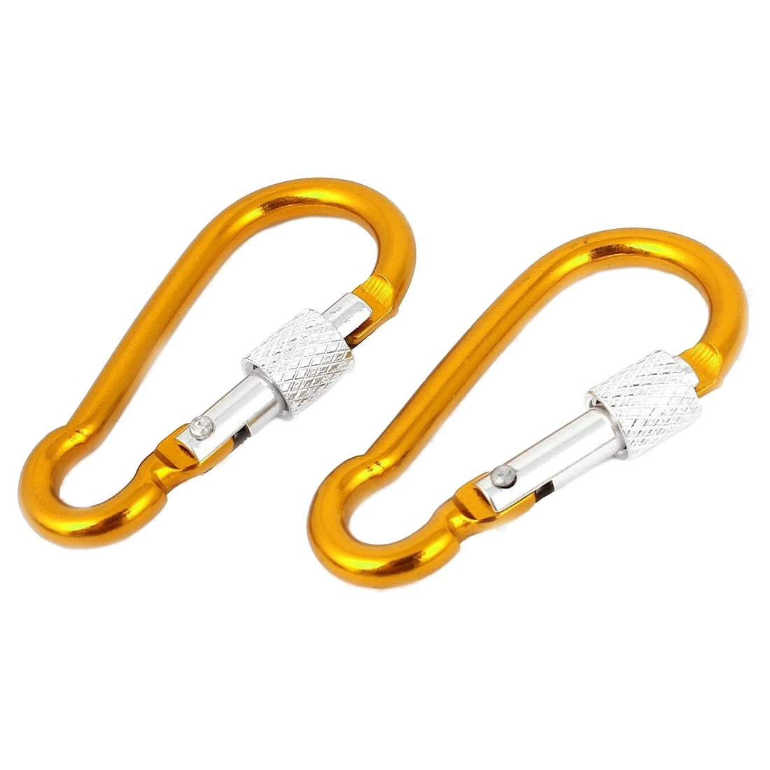 

Aluminum Travel Adjusting Screw Carabiner Clip Hook 5cm Long 2-PIECE Gold-colored