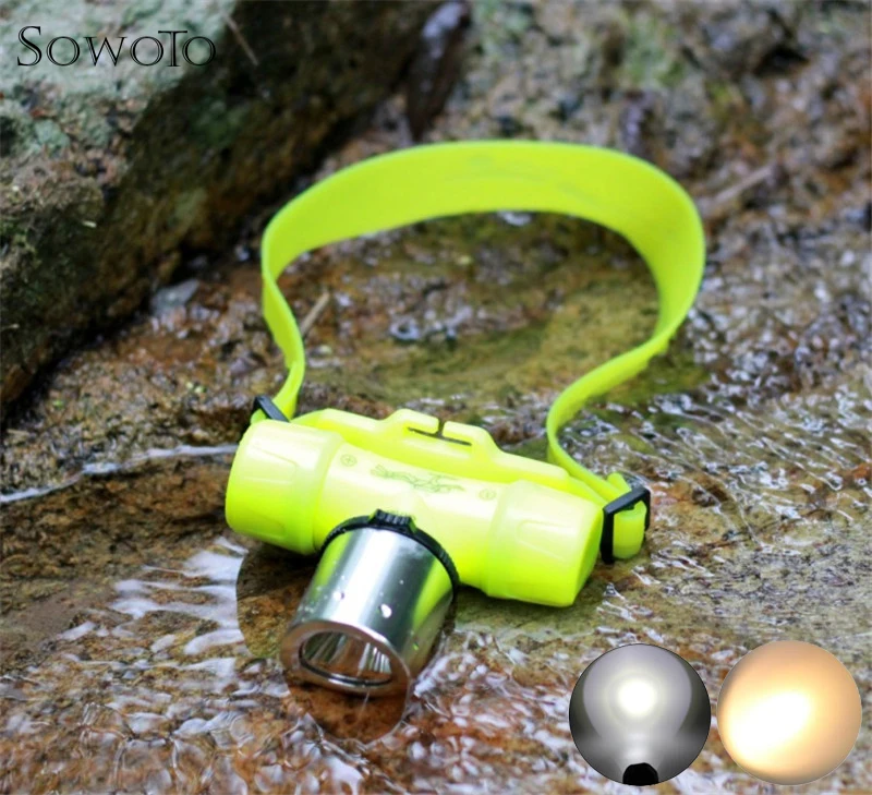 

6000Lm Diving Light XM-L2 Powerful Waterproof Dive Underwater LED Headlamp Headlight Head Torch Lamp Lanterna Yellow/White Light