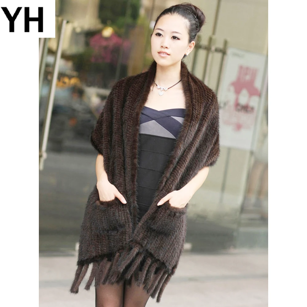 

2019 New Real Natural Mink Fur Scarf Women Autumn Winter Warm Soft Knitted Mink Fur Shawl Scarf Real Genuine Mink Fur Scarves