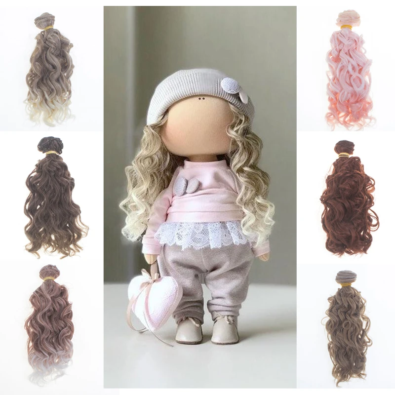 

1 Piece 15cm Synthetic Fiber Screw Curly Hair Extensions for All Dolls DIY Accessories