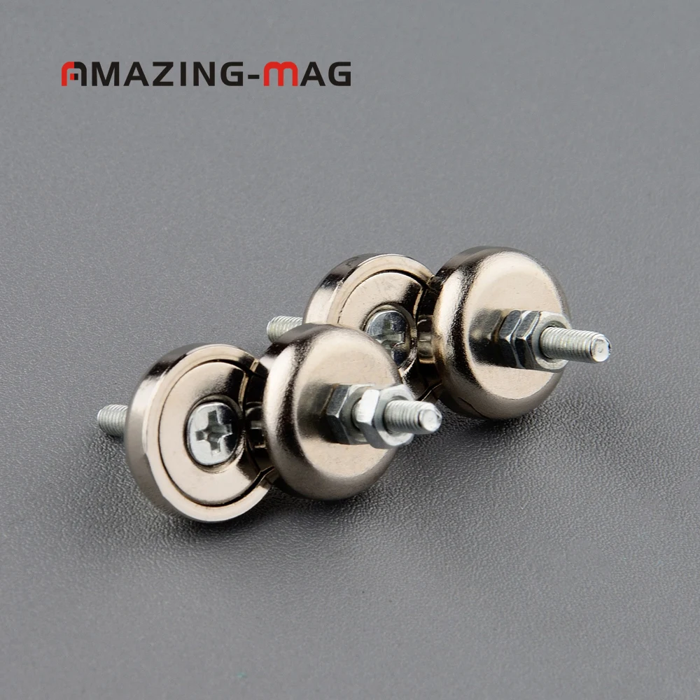 

8PC 6.5KG Powerful Neodymium Magnet Pot D16*5mm Internal M3 Thread Led Panel Precision Machines Magnetic Holder Mounting Base