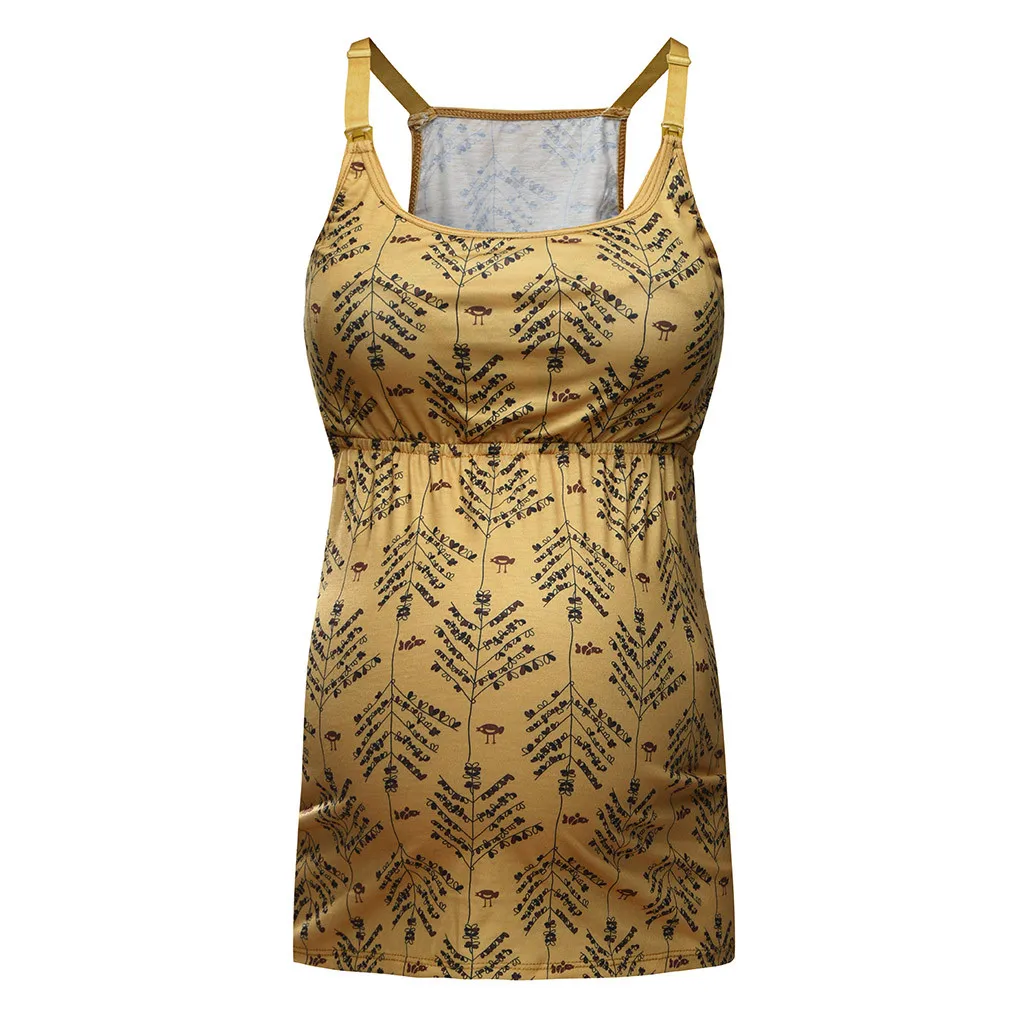 

vetement femme 2019 Women's Maternity clothes dress Sleeveless Tops Floral Print Nursing Baby Vest Clothes ropa de mujer