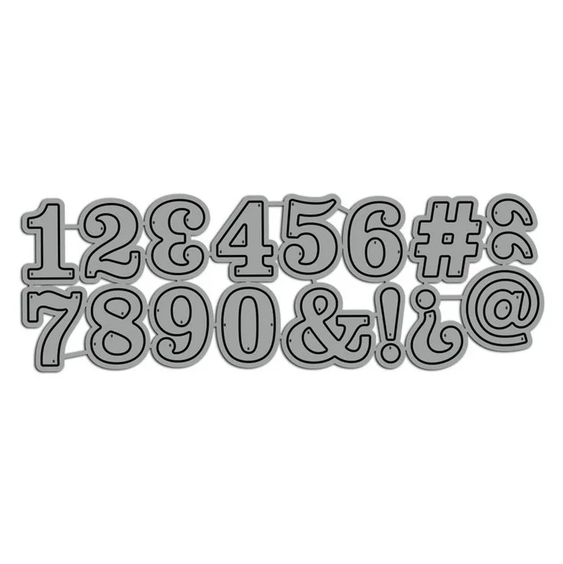 

Number Symbol Metal Cutting Dies Hollow for Scrapbooking 2019 New Craft Dies DIY Album Card Making Decor Paper