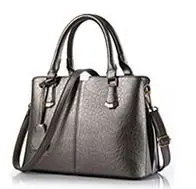 Las mujeres Bolsos de Cuero Bolsos de Hombro Mediano Caliente de Lujo Bolsa de Mensajero de Las Mujeres de Marcas Famosas Bolso de Las Mujeres Bolsa de Asas Femenina - Цвет: silvery