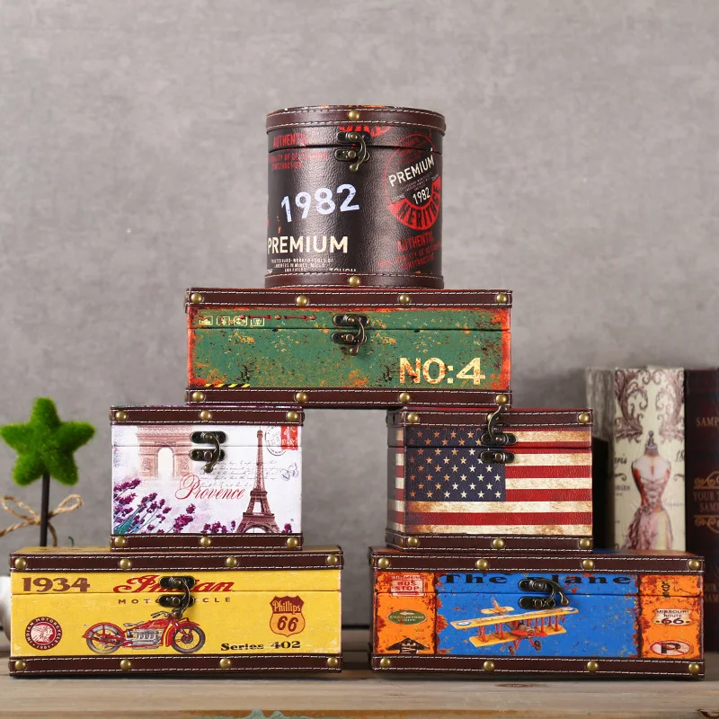 Vintage Tissue Box Home Living Room Home Luxury Wooden Soft Ornament American Creative Paper Tray For Home Decor