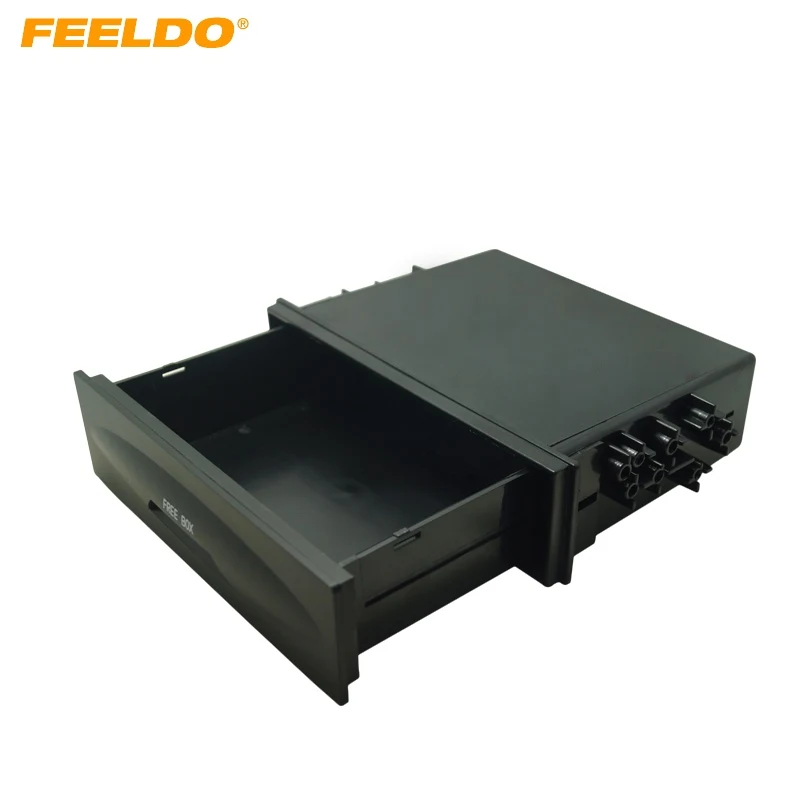 

1DIN Size Car Stereo Dashboard Installation Mounting Refitting Trim Fascia Spacer Pocket Cassette Drawer Storage Box #AM1574