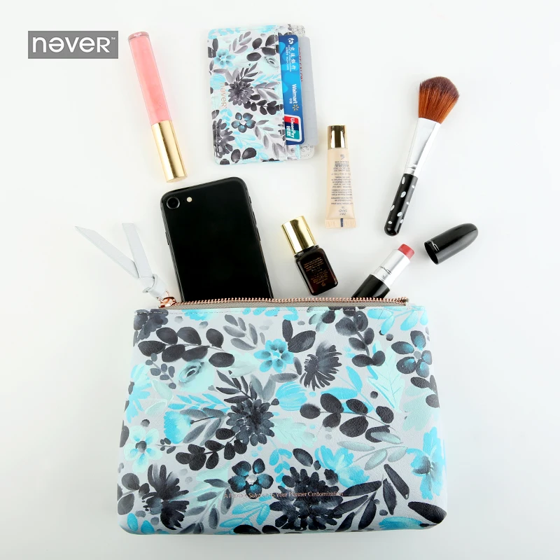 Never Colorful ocean series Большая вместительная сумка-карандаш косметичка для макияжа
