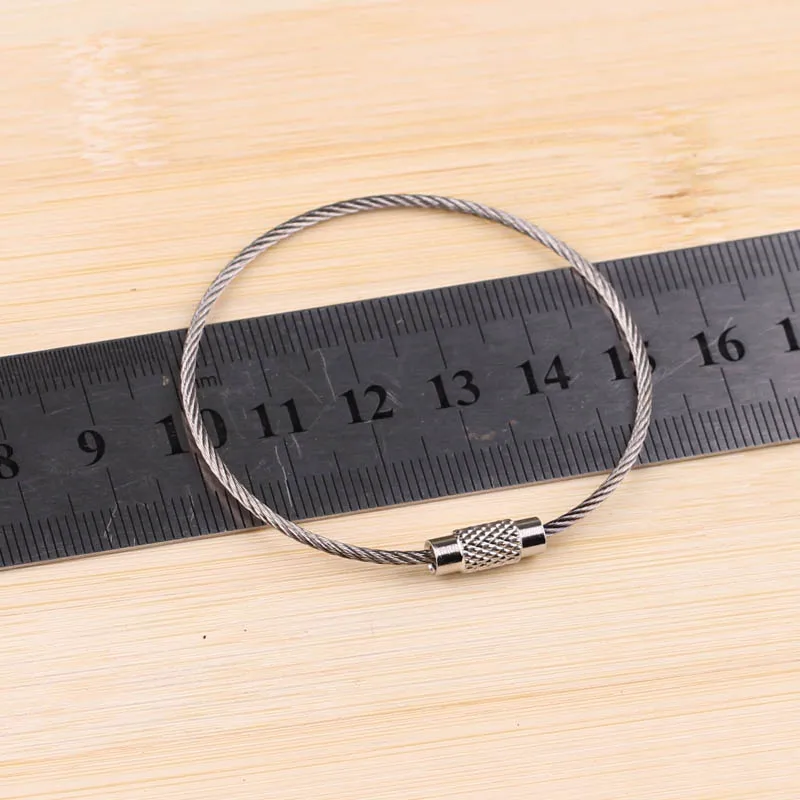 10 шт. брелок для ключей из нержавеющей стали 150 мм|keychain hanger|stainless steel wire keychainwire keychain