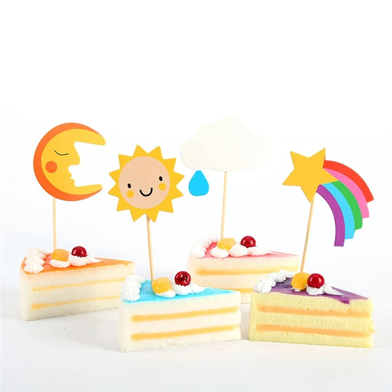 Moon and Cloud Candles Decorations Birthday Topper Cake Event Meri Meri Sun