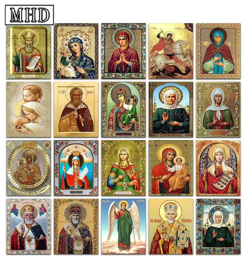 

New round diamond embroidery icon full 5d diy diamond painting Cross stitch with picture resin Square Diamond mosaic Needlework