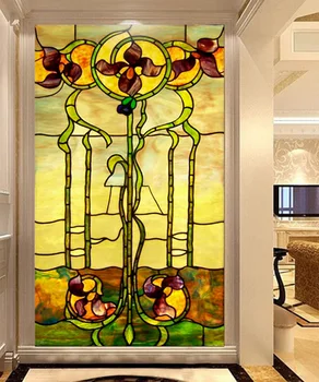 

new styles Custom electrostatic frosted stained glass window film, PVC self-adhesive window films,church home foil stickers
