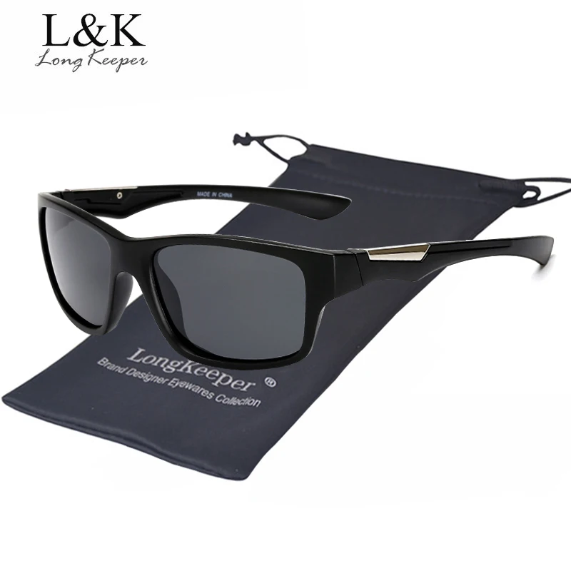 Long Keeper Men Sunglasses Polarized UV400 Lens High Quality Square